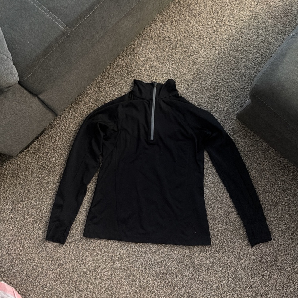 Black Quarter-Zip Pullover